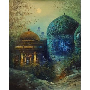 A. Q. Arif, 22 x 28 Inch, Oil on Canvas, Cityscape Painting, AC-AQ-468